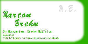 marton brehm business card